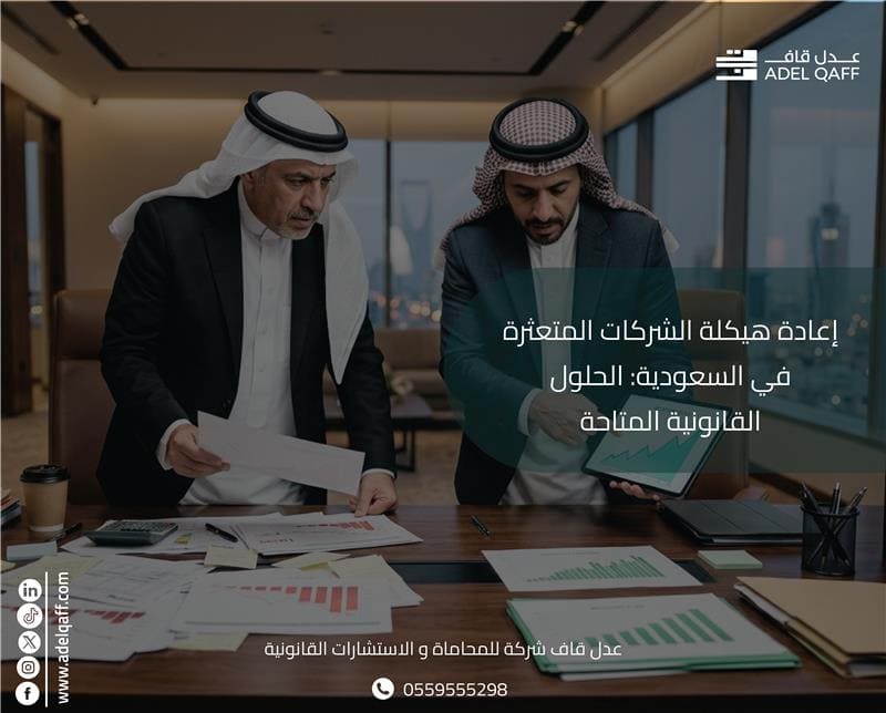 إعادة هيكلة الشركات المتعثرة في السعودية | الحلول القانونية